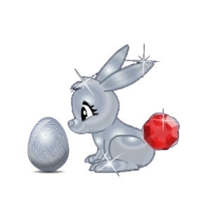 Platinum Easter Bunny - Egg